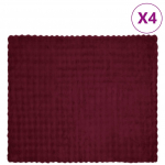 Valej&otilde;hvikaristu tekk 4 pcs bordeaux punane 240 x 270 cm