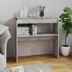Konsoollaud, betoonhall, 80 x 30 x 80 cm, tehispuit