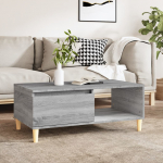 Kohvilaud, hall sonoma tamm, 90x50x36,5 cm, tehispuit