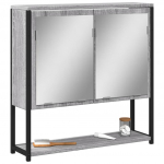 Vannitoa peegelkapp, hall sonoma tamm, 60x16x60 cm, tehispuit