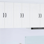 Seinakapp k&ouml;&ouml;ki riiuliga 2 pcs valge 30 x 31 x 80 cm tehispuit