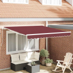 K&auml;sitsi sisset&otilde;mmatav varikatus, burgundia punane, 300x250 cm