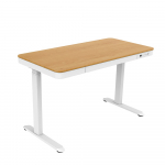 Tuckano Electric Height Adjustable Desk ET119W-C White/Oak. Desk top dimensions 120 x 60cm.