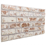 Seinapaneelid 10 pcs punane ja valge 100 x 50 cm eps vaht