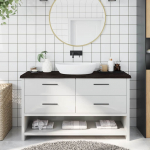 Vannitoa tasapind, tumepruun, 140x50x(2-4)cm t&ouml;&ouml;deldud t&auml;ispuit
