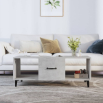 Kohvilaud, betoonhall, 102x50x40 cm, tehispuit