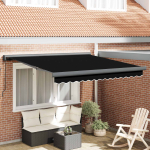 K&auml;sitsi v&auml;ljakatus 3 x 2,5 m must 100% pol&uuml;ester