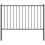 Aiapaneel postidega, pulberv&auml;rvitud teras, 1,81 x 0,75 m, must