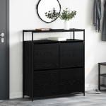 Saapade kapp uksega must tamm 100 x 34 x 112 cm tehispuit