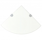 Nurgariiul kroomitud tugedega, klaas, l&auml;bipaistev 35 x 35 cm