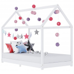 Lastevoodi raam valge, m&auml;nnipuit, 90 x 200 cm