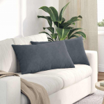 Diivanipadjad 2 pcs tumehall 80 x 40 cm korter kangas