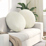 Istumispatjad 2 pcs cream &oslash; 40 x 13 cm samet