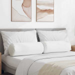 Padjad 2 pcs valge &oslash; 25 x 70 cm kangas