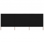 Tuulekaitse sein 3 paneelist, kangas, 400 x 120 cm must