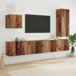 Teleri seinakapp seinale kinnitatav 5 pcs vana puit tehispuit
