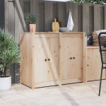 K&ouml;&ouml;k uks uksega 2 pcs cream 50 x 9 x 82 cm m&auml;nnipuit