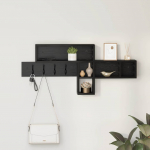 Seinale kinnitatav riidepuu must tamm 100 x 12 x 43.5 cm