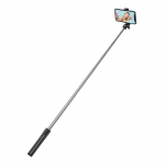 Selfie stick WHS1Y telescopic tripod 1m with phone holder - black