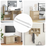 Sahtli liug 2 pcs valge 350 mm teras