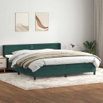 Box vedruvoodi madratsiga tumeroheline 180x220 cm samet