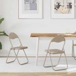 Kokkupandav tool 2 pcs liivakarva 48 x 43,5 x 81 cm kunstnahk