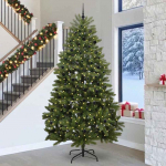 Tehisj&otilde;ulupuu koos 300 led-iga roheline 300 cm pvc ja metall