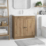 Vannitoa all oleva kraani kapp artisan tamm 56 x 37,5 x 81 cm