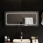 Led vannitoa peegel l&auml;bipaistev 90 x 40 cm karastatud klaas