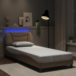 Voodiraam led-iga ilma madratsita hvar, cappuccino, 80 x 200 cm