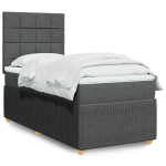 Kontinentaalvoodi madratsiga, tumehall, 90x200 cm, kangas