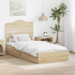 Laos voodi sahtliga peaga sonoma tamm 90 x 190 cm tehispuit
