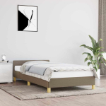 Voodiraam ilma madratsita taupe 100x200 cm kangas