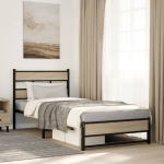Metallist voodiraam ilma madratsita sonoma tamm 107x203 cm