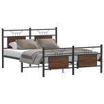 Voodiraam ilma madratsita pruun tamm 137x190 cm tehispuit
