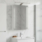 Vannitoa peeglikapp valge 40 x 10,5 x 60,5 cm tehispuit