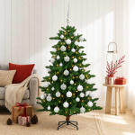 Tehisj&otilde;ulukuusk koos kaunistustega 120 cm 150 led-i soe valge