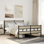 Metallist voodiraam ilma madratsita sonoma tamm 150x200 cm
