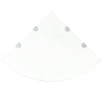 Nurgariiul kroomitud tugedega, klaas, l&auml;bipaistev 45 x 45 cm