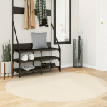 Vaip "huarte", l&uuml;hikese narmaga, pestav, kreemjas, &oslash; 160 cm