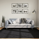 Vaip "oviedo" l&uuml;hikese narmaga, must, 200 x 200 cm