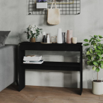 Konsoollaud, must, 120 x 30 x 80 cm, tehispuit