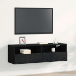 Tv seina kapp must tamm 100 x 30 x 30 cm tehispuit