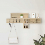 Seinale kinnitatav riidepuu sonoma tamm 100 x 12 x 43.5 cm