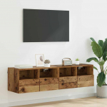 Tv seinakapid 2 pcs vana puit 60 x 30 x 30 cm tehispuit