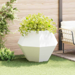 Taimekast valge 100 x 100 x 80 cm teras