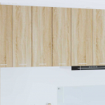 Seinakapp uksega riga sonoma tammes ja valges 30 x 31 x 80 cm