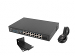 Lanberg Switch rack 19" POE+ 16x 100MB /2X COMBO  GIGABIT ETHERNET 250W
