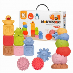 TULLO Sensory blocks &ndash; Montessori educational set, 18 pieces