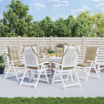 K&otilde;rge seljatoega toolipadjad 6 tk, beež, oxford kangas